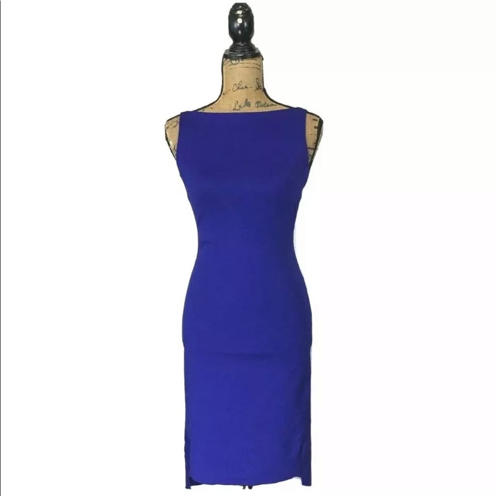 Elie Tahari Sheath Dress Draped Cowl Back
